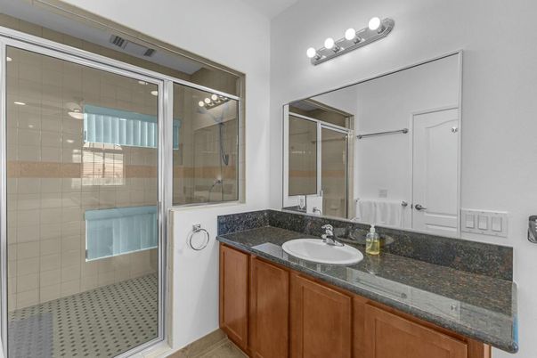 Bathroom, Dual Sink Vanities, Glass Shower, Interior