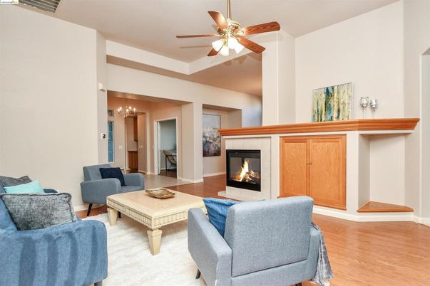 Chandelier, Fireplace, Interior, Living room, Wood Texture Flooring