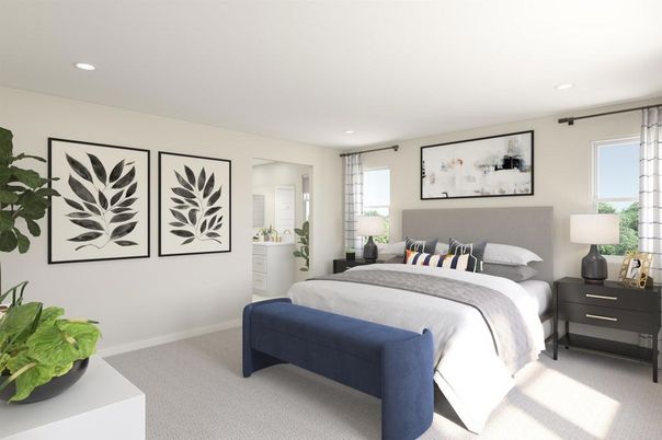 Bedroom, Interior, Recessed Lighting