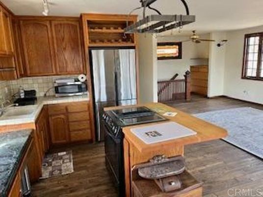 Chandelier, Interior, Kitchen, Pendant Lights, Wood Texture Flooring