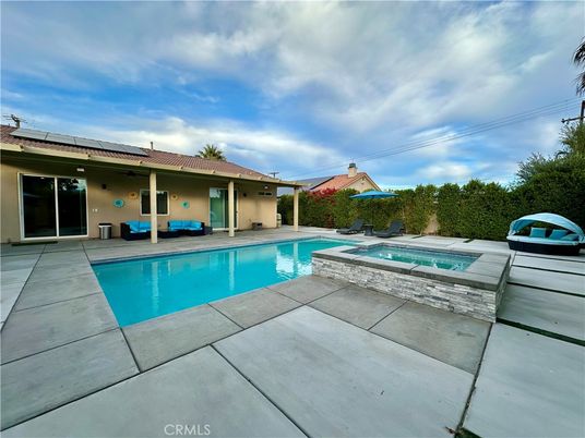 Exterior, Pool, Solar Panels