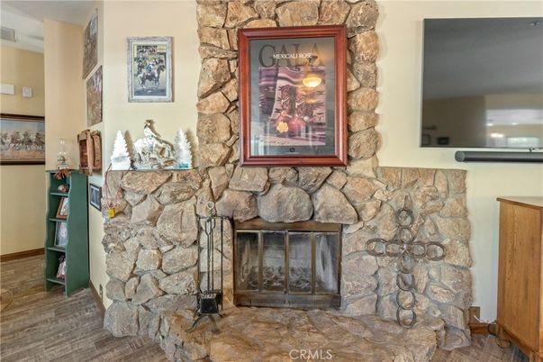 Fireplace, Interior, Stone Walls