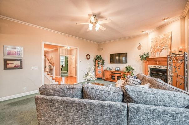 Fireplace, Interior, Living room, Recessed Lighting