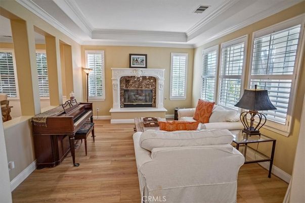 Fireplace, Interior, Living room, Piano, Wood Texture Flooring