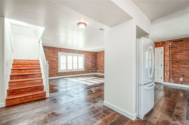 Empty room, Interior, Stone Walls, Wood Texture Flooring