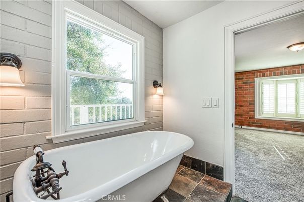 Bathroom, Free Standing Baths, Interior, Stone Walls