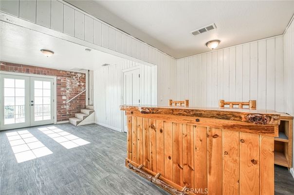 Interior, Stone Walls, Wood Texture Flooring