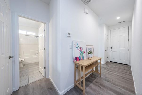 Bathroom, Interior, Recessed Lighting, Wood Texture Flooring