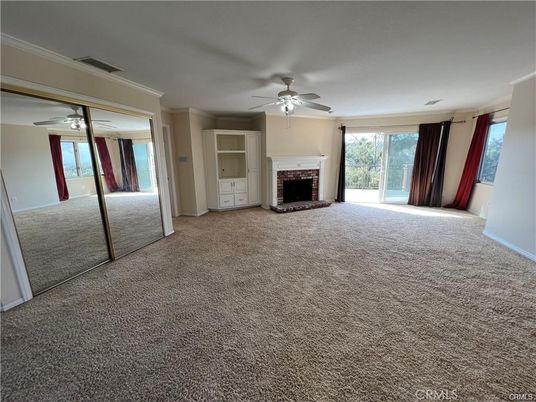Empty room, Fireplace, Interior
