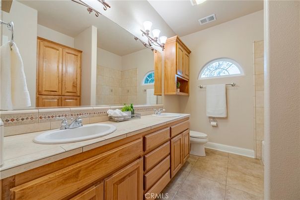 Bathroom, Dual Sink Vanities, Interior, Tile Countertops