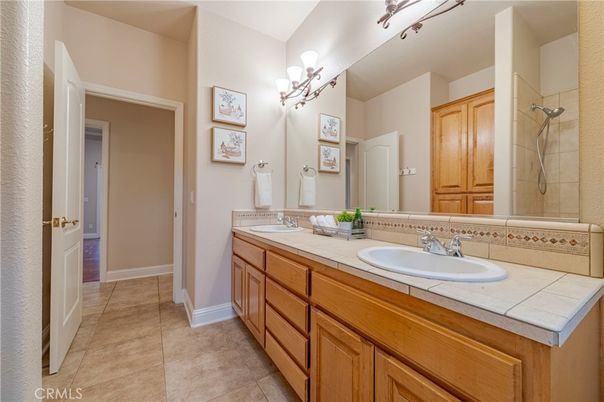 Bathroom, Dual Sink Vanities, Interior, Tile Countertops