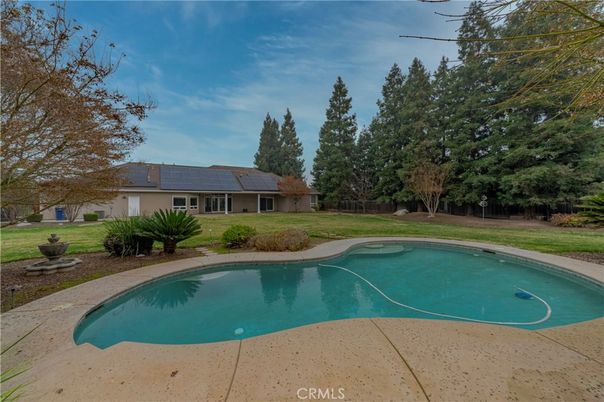 Exterior, Pool, Solar Panels