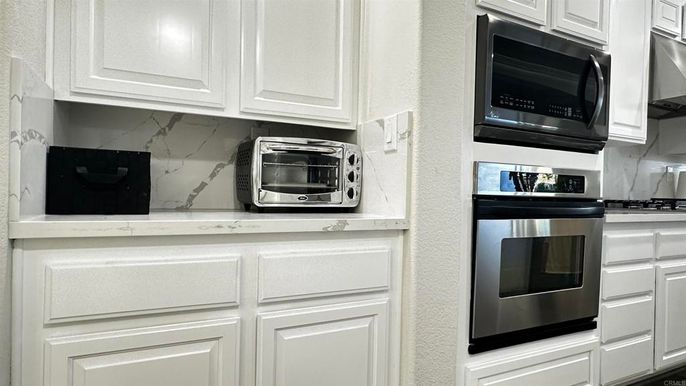 Interior, Kitchen, Marble Walls, Stainless Steel Appliances