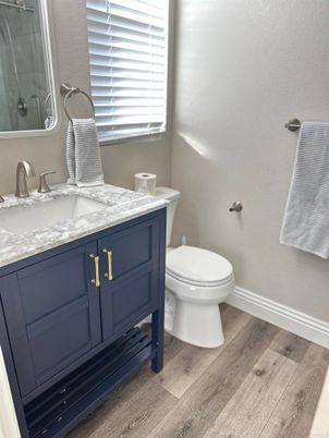 Bathroom, Interior, Wood Texture Flooring