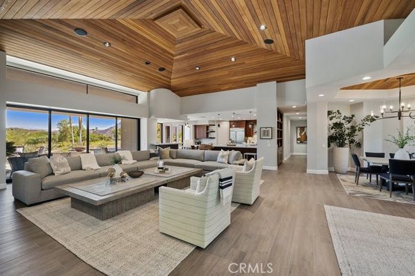 Dining room, Interior, Kitchen, Living room, Pendant Lights, Recessed Lighting, Wooden Ceilings, Wood Texture Flooring