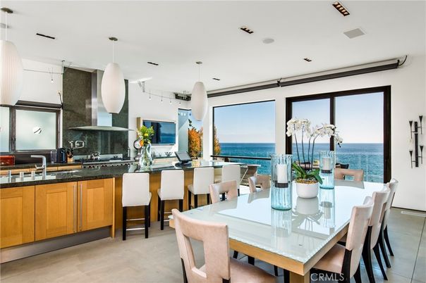 Dining room, Interior, Kitchen, Pendant Lights, Recessed Lighting, Water
