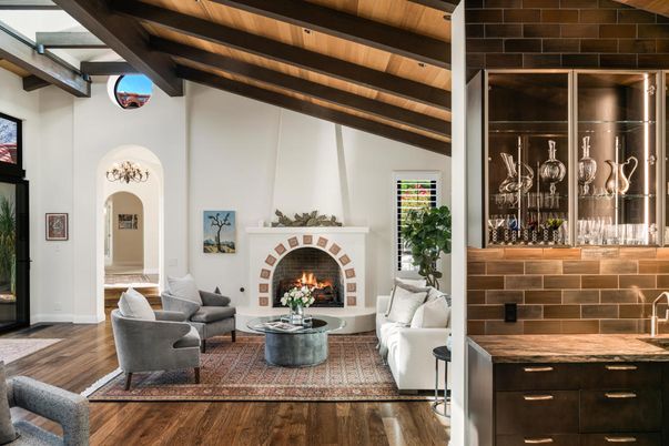 Fireplace, Interior, Living room, Wooden Beams, Wooden Ceilings, Wood Texture Flooring
