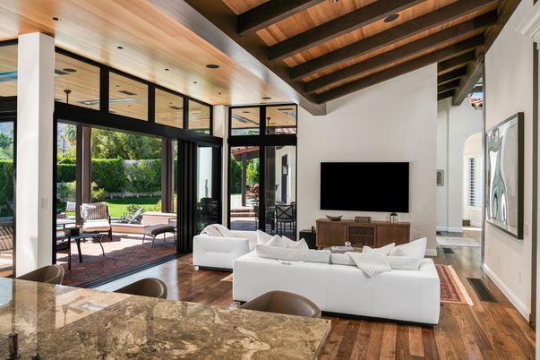 Interior, Living room, Recessed Lighting, Wooden Beams, Wooden Ceilings, Wood Texture Flooring