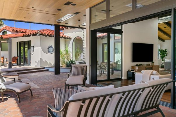 Exterior, Recessed Lighting, Wooden Ceilings