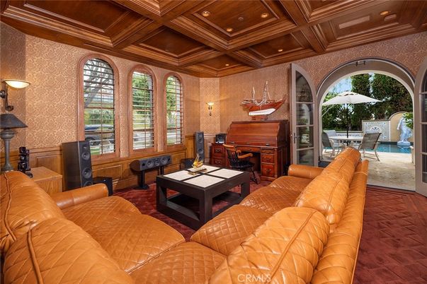 Fireplace, Interior, Living room, Recessed Lighting, Wooden Ceilings, Wood Texture Flooring