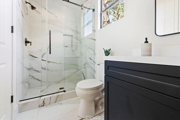 Bathroom, Glass Shower, Interior, Marble Walls