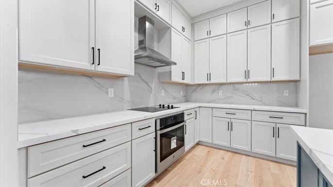 Interior, Kitchen, Marble Walls, Wood Texture Flooring