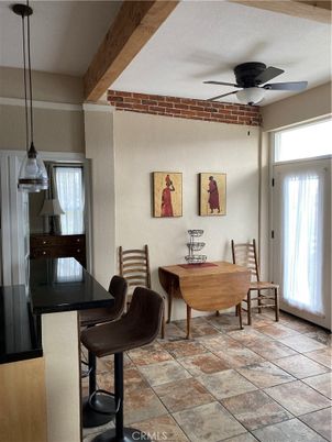 Dining room, Interior, Pendant Lights, Wooden Beams