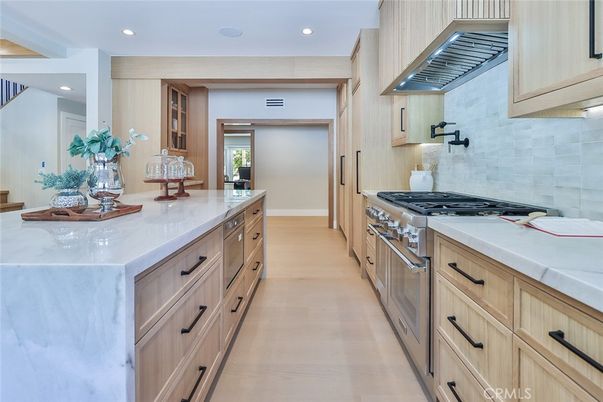 Interior, Kitchen, Recessed Lighting, Stainless Steel Appliances, Tile Countertops