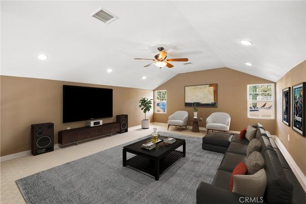 Interior, Living room, Recessed Lighting