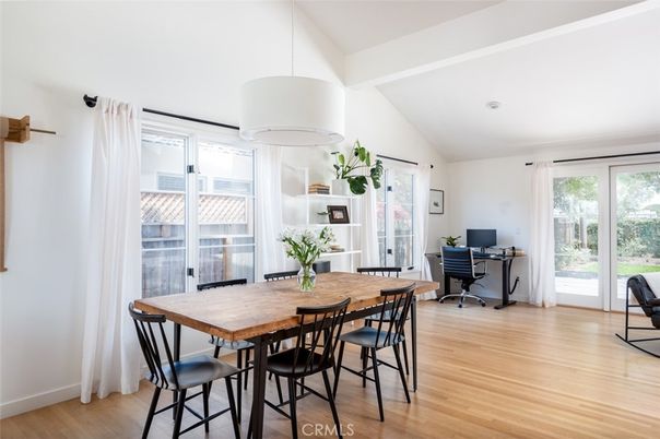 Home Office, Interior, Pendant Lights, Wood Texture Flooring