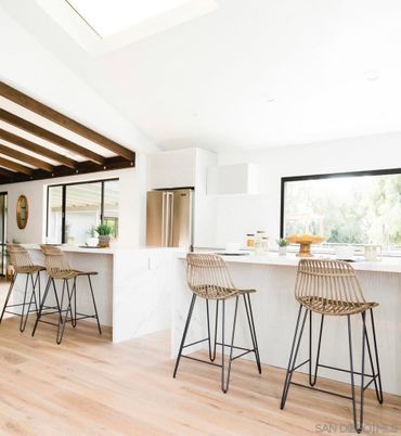 Interior, Kitchen, Recessed Lighting, Stainless Steel Appliances, Wooden Beams, Wood Texture Flooring