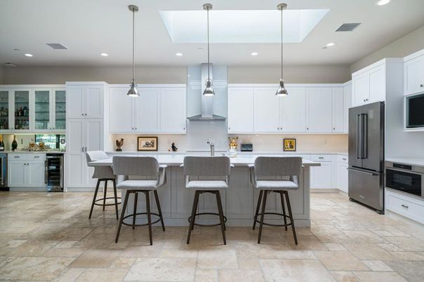 Interior, Kitchen, Pendant Lights, Recessed Lighting, Stainless Steel Appliances