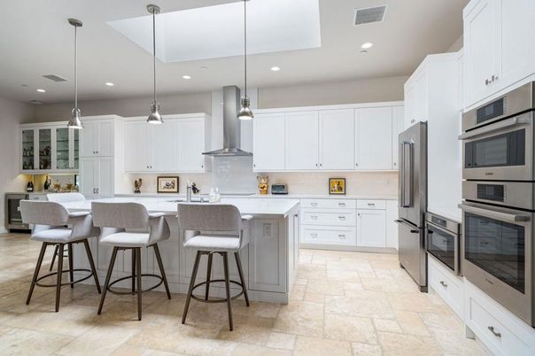 Interior, Kitchen, Pendant Lights, Recessed Lighting, Stainless Steel Appliances