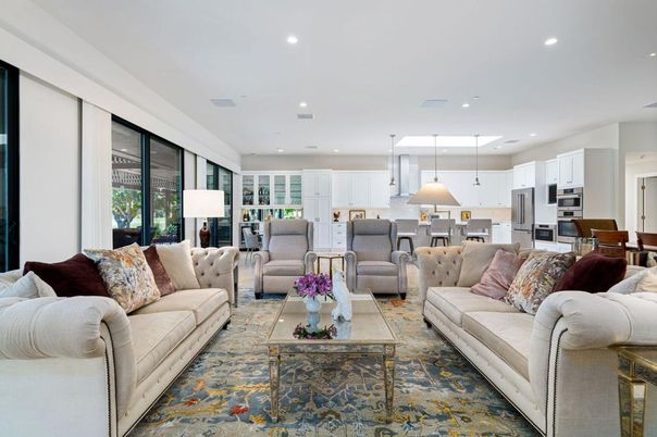 Dining room, Interior, Kitchen, Living room, Pendant Lights, Recessed Lighting, Stainless Steel Appliances