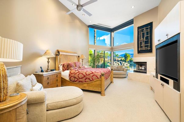 Bedroom, Fireplace, Interior, Recessed Lighting