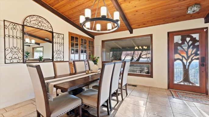 Chandelier, Dining room, Interior, Wooden Beams, Wooden Ceilings