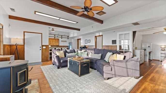 Interior, Kitchen, Living room, Wooden Beams, Wood Texture Flooring