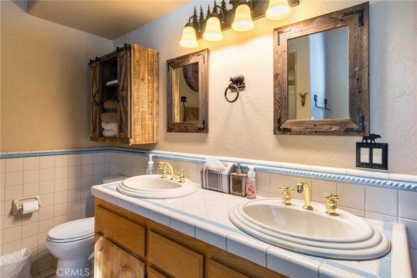 Bathroom, Dual Sink Vanities, Interior, Tile Countertops