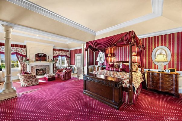 Bedroom, Fireplace, Interior, Recessed Lighting