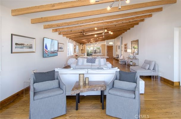 Interior, Living room, Pendant Lights, Wooden Beams, Wood Texture Flooring