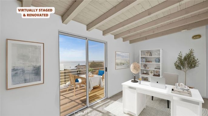 Home Office, Interior, Water, Wooden Beams, Wooden Ceilings, Wood Texture Flooring