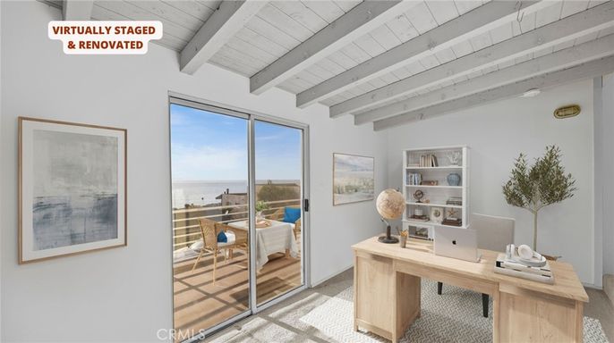 Home Office, Interior, Water, Wooden Beams
