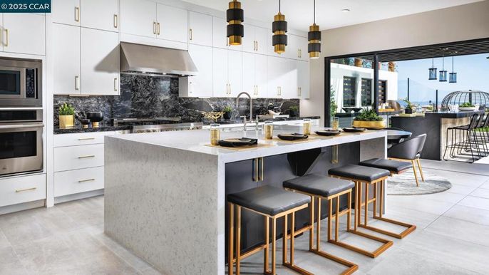 Interior, Kitchen, Pendant Lights, Recessed Lighting, Stainless Steel Appliances