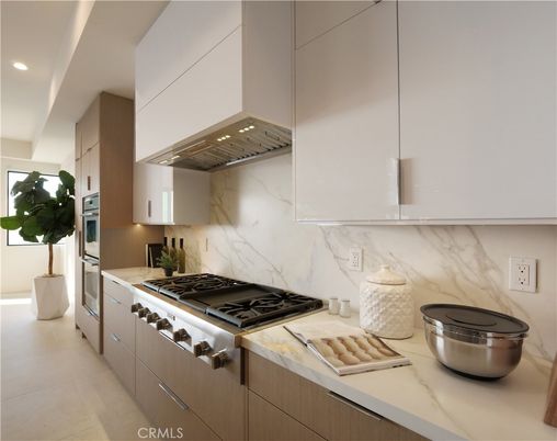 Interior, Kitchen, Marble Walls, Recessed Lighting
