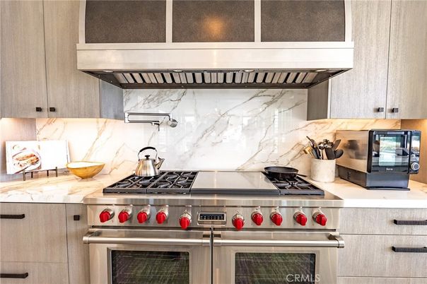 Interior, Kitchen, Marble Walls, Stainless Steel Appliances