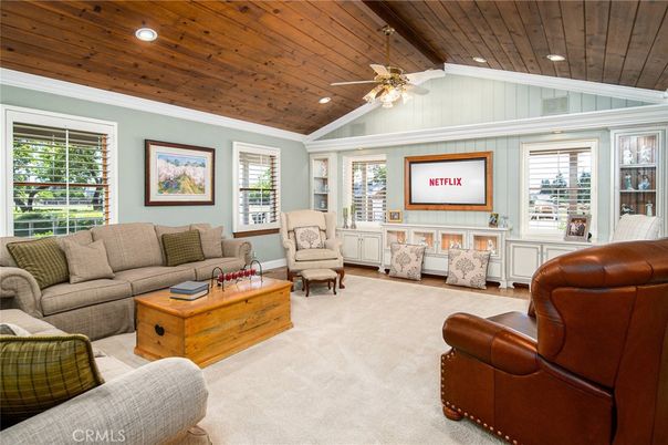 Interior, Living room, Recessed Lighting, Wooden Ceilings