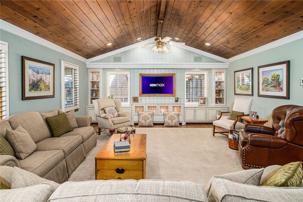 Interior, Living room, Recessed Lighting, Wooden Ceilings