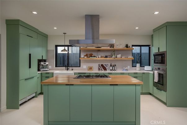 Interior, Kitchen, Pendant Lights, Recessed Lighting, Stainless Steel Appliances