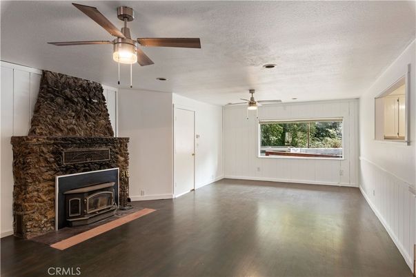 Empty room, Fireplace, Interior, Wood Texture Flooring