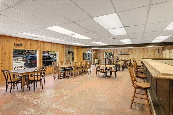 Dining room, Interior, Recessed Lighting, Wooden Walls